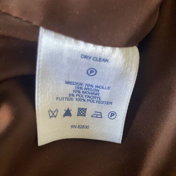 Lands’ End Wool Blazer Vtg Brown Plaid 3-Button Lined Academia Jacket Sz 8 - Picture 11 of 14